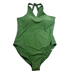 Summersalt‎ Women's Green One Piece Swimsuit Size 14 Beach Vacation Slimming